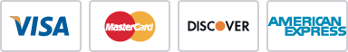 Visa, Mastercard, Discover and American Express